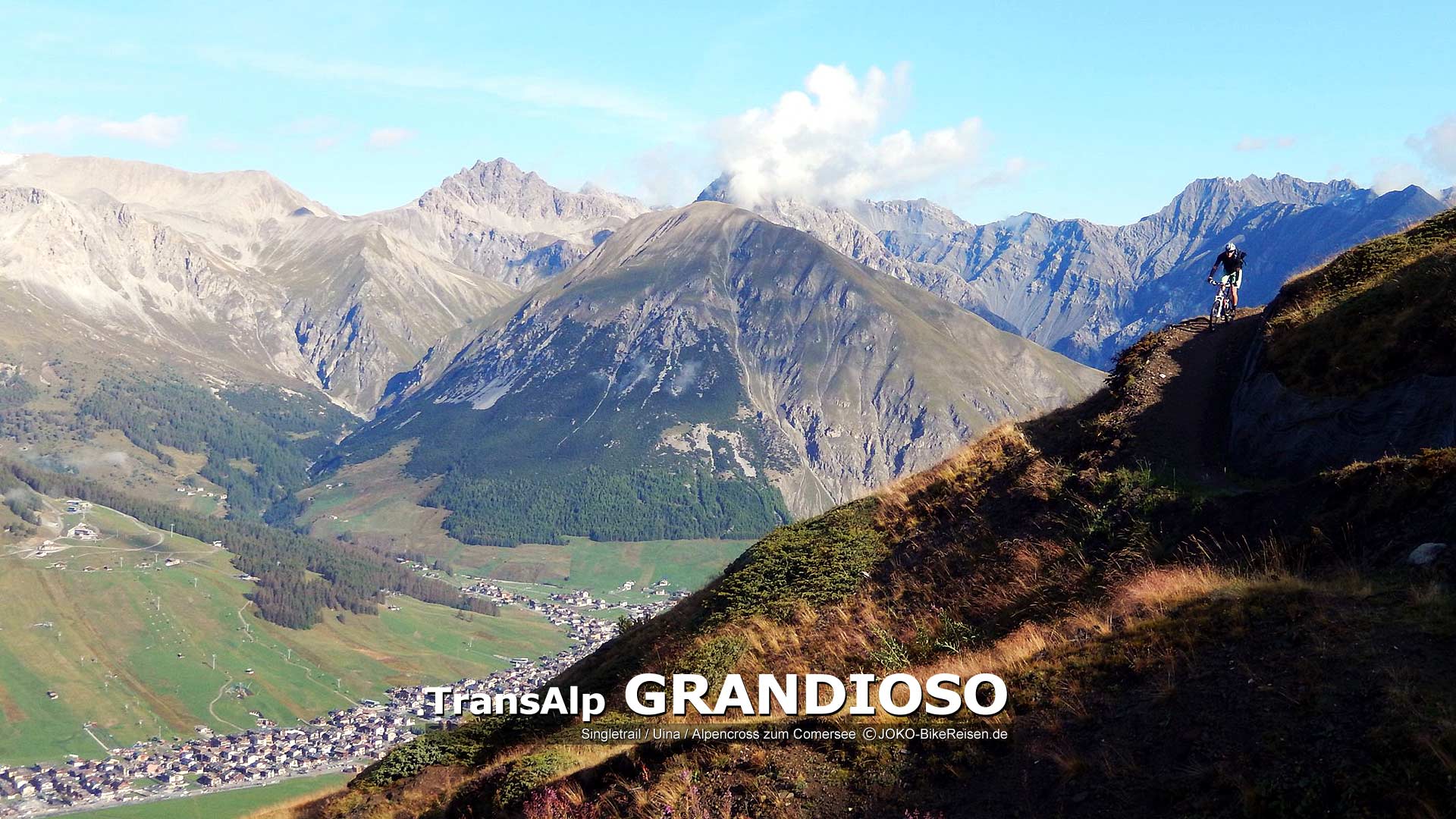 MTB-Singletrail Alpencross durch Uina Schlucht zum Comer See GRANDIOSO
