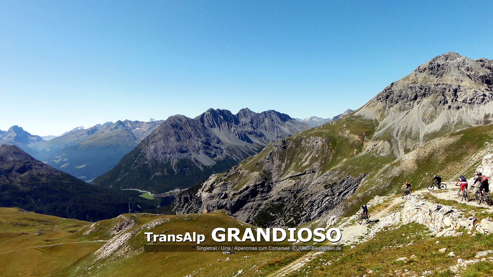 MTB-Singletrail Alpencross durch Uina Schlucht zum Comer See GRANDIOSO