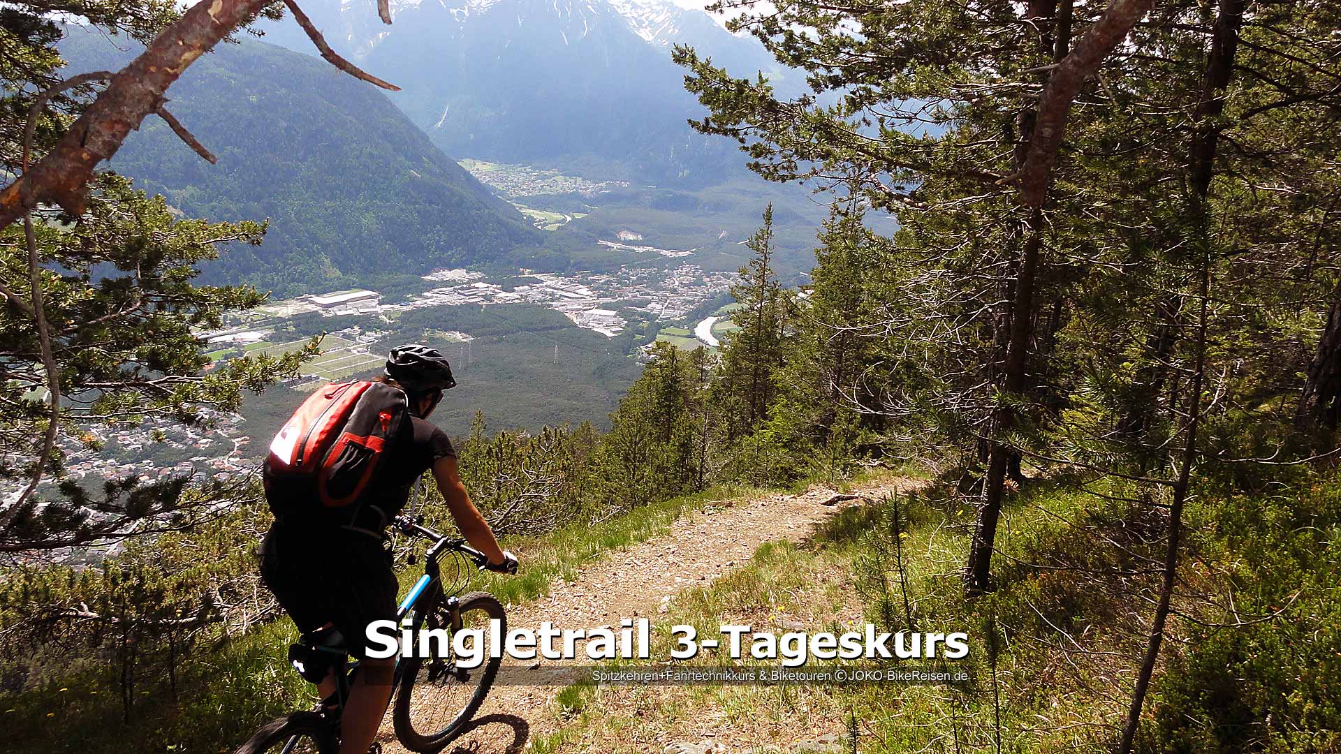 MTB-Singletrail 3-Tageskurs: Schöne Panorama-Trailtour hoch überm Inntal