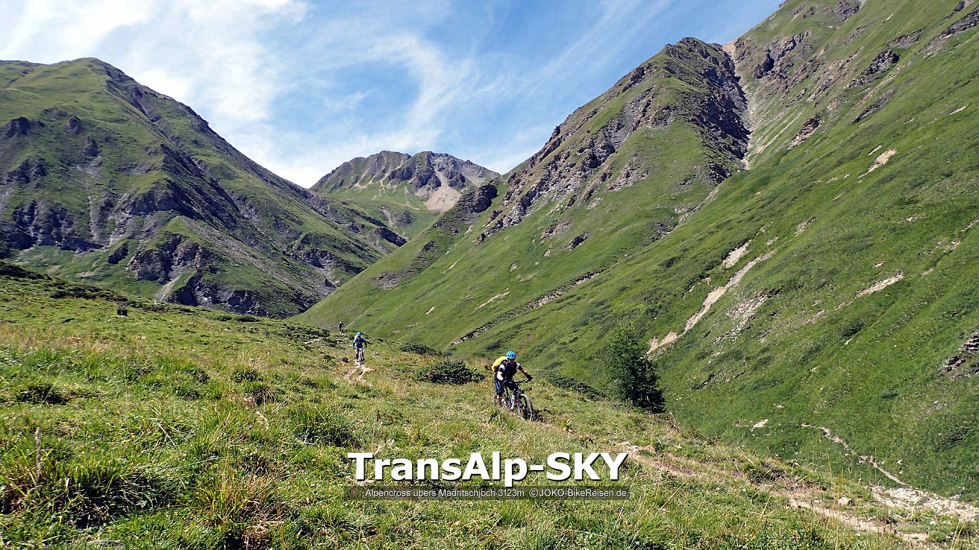 Mountainbike-Alpenüberquerung übers Madrischjoch, durch Uina-Schlucht zum Gardasee/Riva