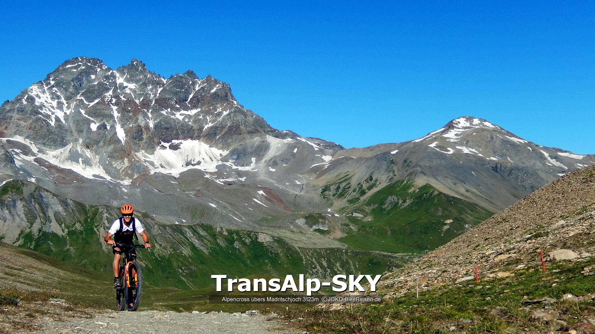 Mountainbike-Alpenüberquerung übers Madrischjoch, durch Uina-Schlucht zum Gardasee/Riva