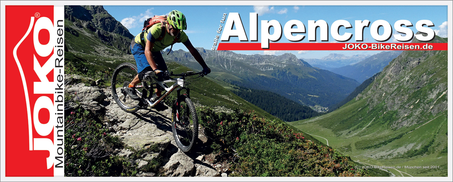 Motiv 2: Mountainbike-Alpencross Design-Handtuch