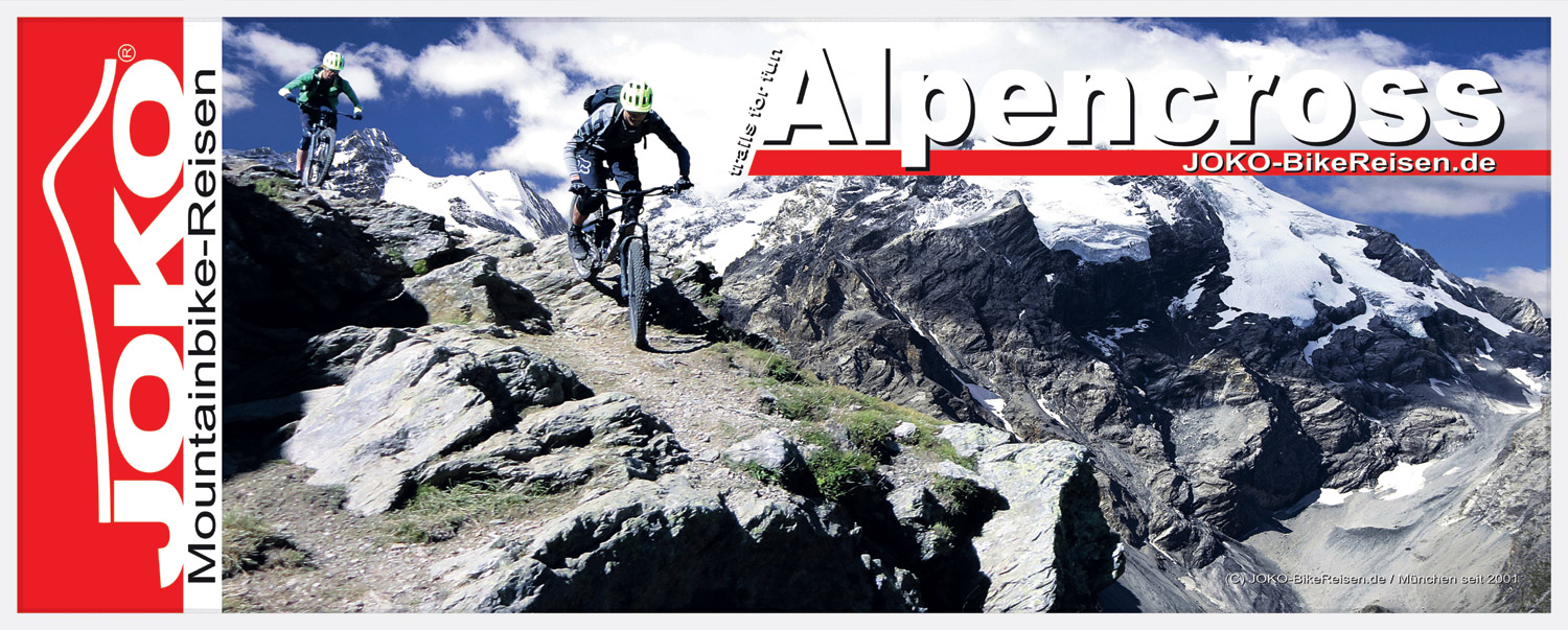 Motiv 4: Mountainbike-Alpencross Design-Handtuch